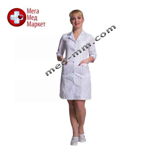 Медицинский халат женский Англия белый №56